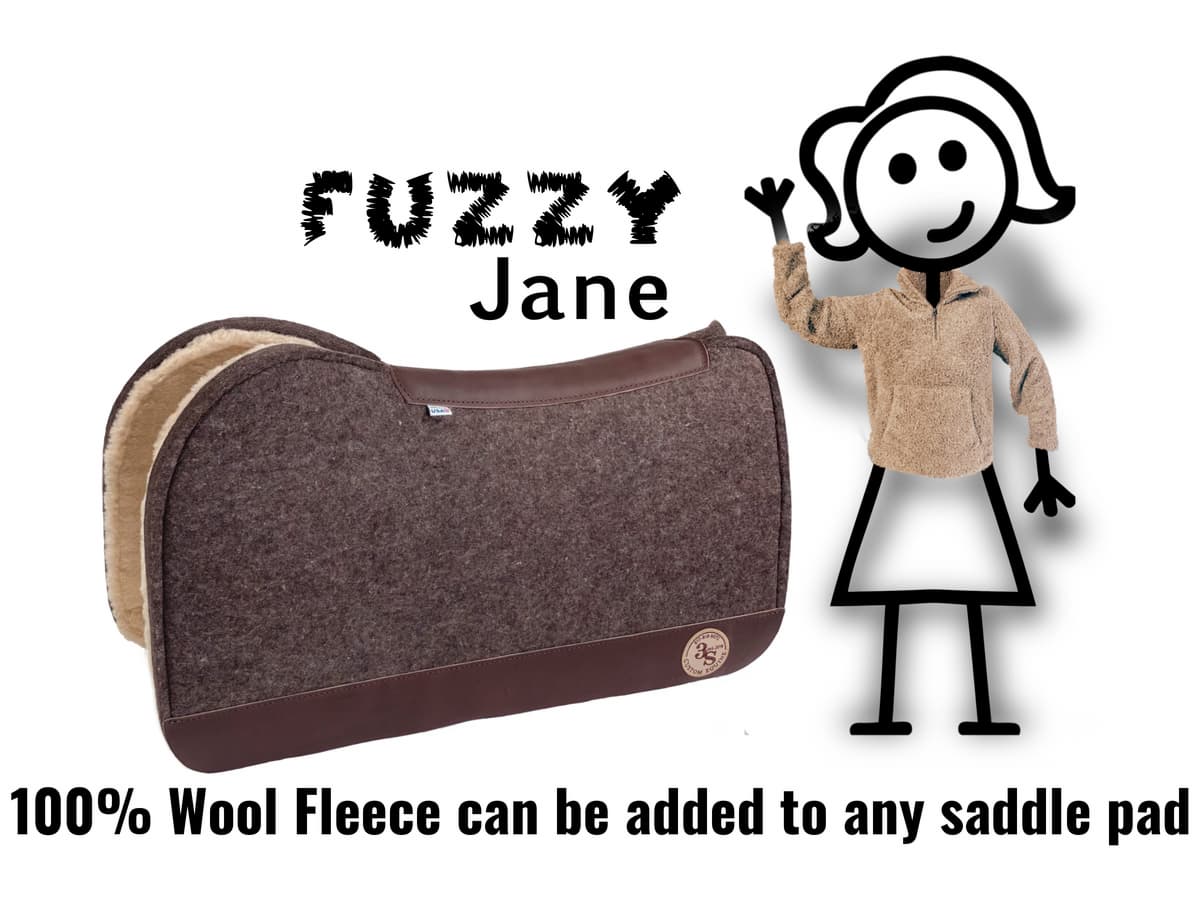 100% Wool Fleece can be added to any saddle pad