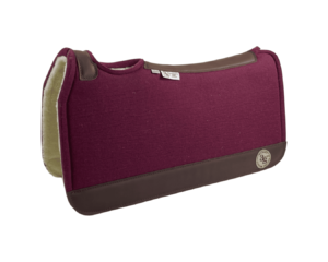 Tradition *HP* Pad – 30x30x3/4″ Element Wool – Merlot Fuzzy Jane - Brown wear leather