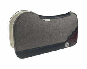 Evolution Pad – 30x30x7/8″ Fusion Felt – Steel Shadow Corner #33/20 – Black wear leather