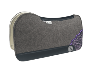 Evolution Pad – 30x30x7/8″ Fusion Felt – Steel Shadow Corner #48/38 – Black wear leather