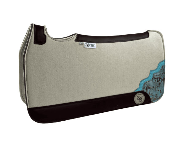 Tradition *HP* Pad – 30x30x3/4″ Fusion Felt – Color Pop Cream – Shadow Corner 22/7 – Brown wear leather
