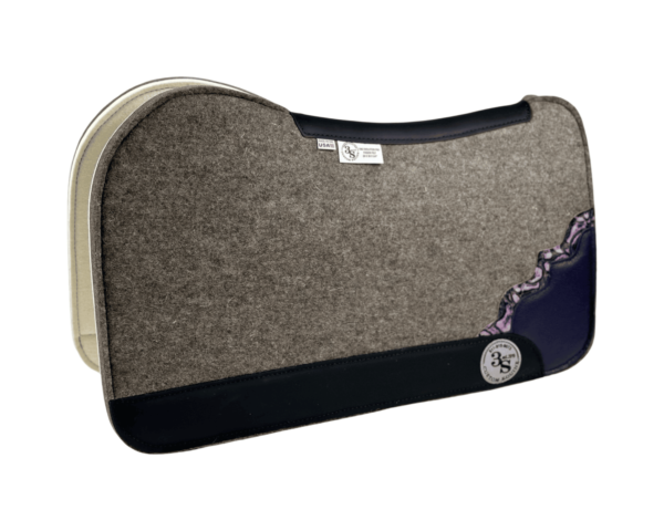Evolution Pad – 28x30x3/4″ Fusion Felt – Steel Shadow Corners #38/A3 - Black wear leather