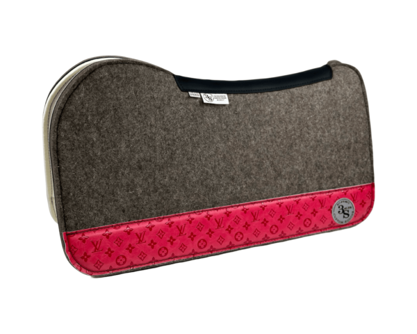 Evolution Pad – 30x30x1″ Fusion Felt REBOUND – RED 4″ Full Wear – Black Spine leather