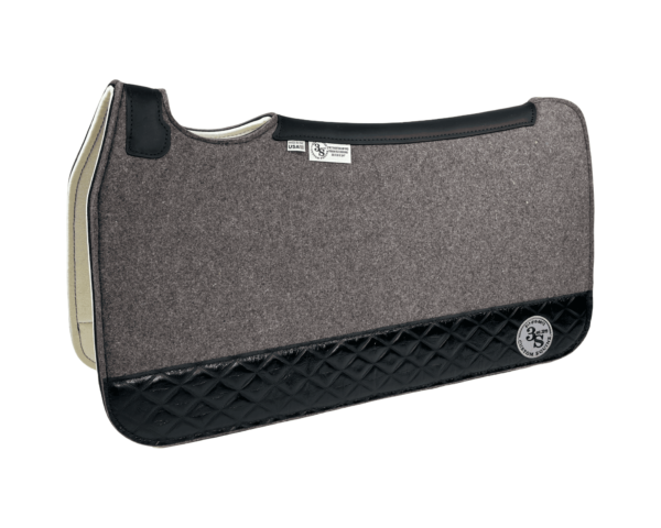 Tradition *HP* Pad – 30x30x3/4″ Fusion Felt REBOUND – #3 4″ Full Wear – Black Spine leather