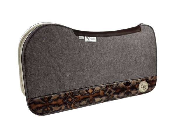 Evolution Pad – 30x30x3/4″ Fusion Felt REBOUND – #30 4″ Full Wear – Brown Spine leather