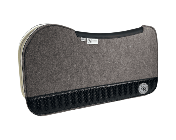 Evolution Pad – 30x30x3/4″ Fusion Felt REBOUND – #1 4″ Full Wear – Black Spine leather