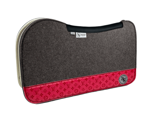 Evolution Pad – 28x30x3/4″ Fusion Felt REBOUND – RED 4″ Full Wear – Black Spine leather