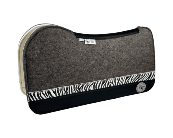 Evolution Pad – 30x30x7/8″ Fusion Felt  – Steel - #42 Accent Strip -  Black wear leather