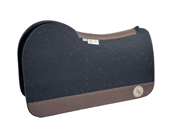 Evolution Pad – 28x30x3/4″ Element Wool – Licorice Plain Jane – Brown wear leather