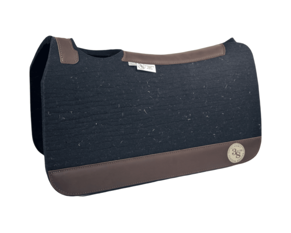 Tradition *HP* Pad – 28x30x3/4″ Element Wool – Licorice Plain Jane – Brown wear leather