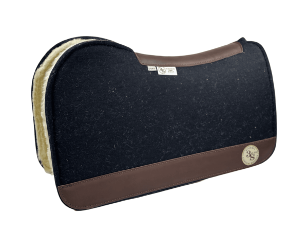 Evolution Pad – 28x30x3/4″ Element Wool – Licorice Fuzzy Jane – Brown wear leather