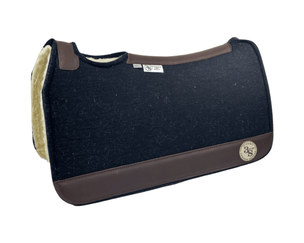 Tradition *HP* Pad – 28x30x3/4″ Element Wool – Licorice Fuzzy Jane – Brown wear leather