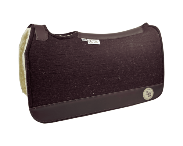 Tradition *HP* Pad – 28x30x3/4″ Element Wool – Chocolate Fuzzy Jane – Brown wear leather