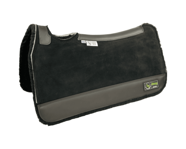 The Connection Pad -Tradition *HP* 30x30x1/2” + Thinpact Shim - Black Velvet Suede - Black wear leather - 100% wool fleece