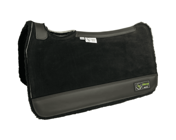 The Connection Pad -Tradition *HP* 28x30x1/2” + Thinpact Shim - Black Velvet Suede - Black wear leather - 100% wool fleece