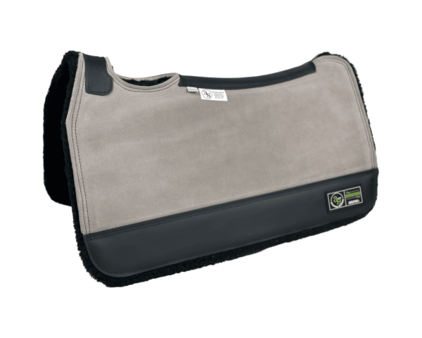 The Connection Pad -Tradition *HP* 28x30x1/2” + Thinpact Shim - Grey Velvet Suede - Black wear leather - 100% wool fleece