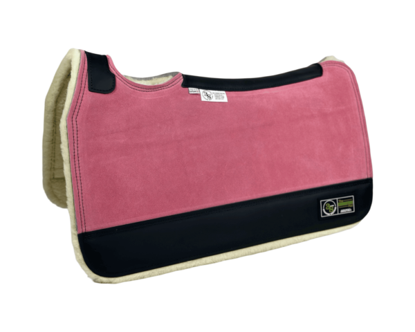 The Connection Pad -Tradition *HP* 28x30x1/2” + Thinpact Shim - Rose Velvet Suede - Black wear leather - 100% wool fleece