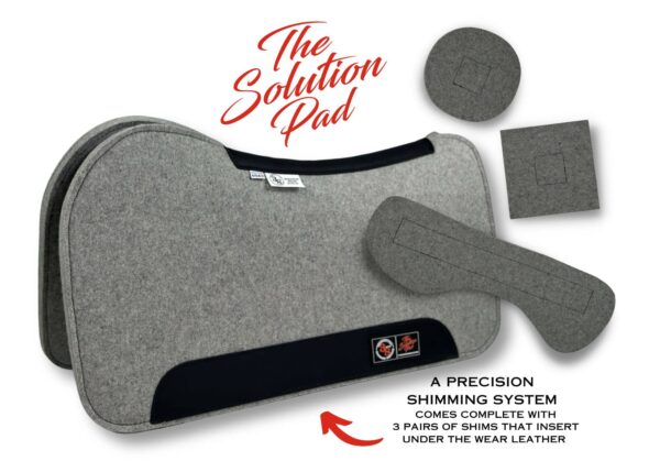 The Solution Pad – Evolution – 30x30x3/4” – Dove – Black Wear Leather – Complete with 3 Pairs of 1/4” shims