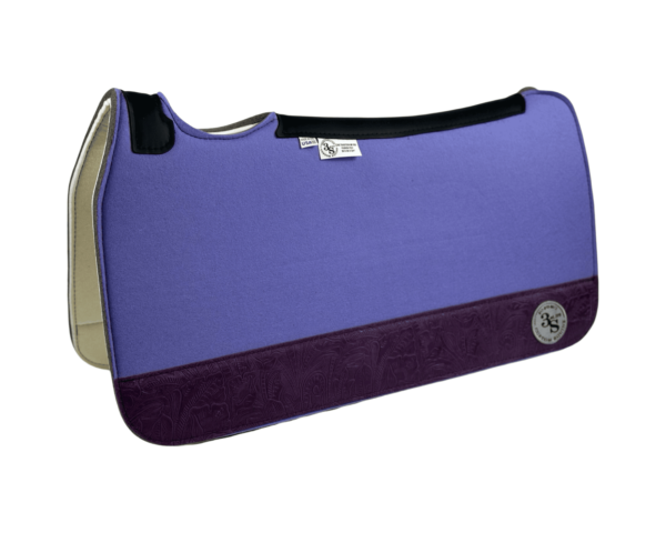 Tradition *HP* Pad – 30x30x3/4″ Fusion Felt – Color Pop Lavender – #29 4" Full Wear  – Black Spine leather