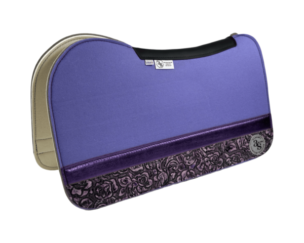 Evolution Pad – 28x30x3/4″ Fusion Felt – Color Pop Lavender – Strip Duo 48/38 – Black Spine leather