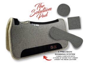 The Solution Pad – Tradition *HP* – 30x30x3/4” – Dove – Brown Wear Leather + Fleece – Complete with 3 Pairs of 1/4” shims