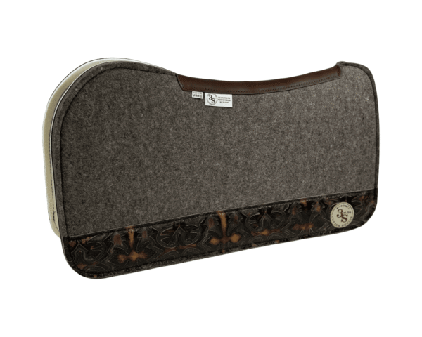 Evolution Pad – 30x30x3/4″ Fusion Felt REBOUND – #30 4″ Full Wear – Brown Spine leather