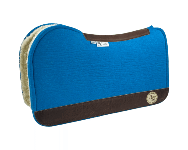 Evolution Pad – 28x30x3/4″ Element Wool – Malibu FUZZY Jane – Brown wear leather