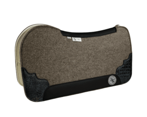 Evolution Pad – 30x30x3/4″ Fusion Felt – Steel #28 Accent Corners – Black wear leather