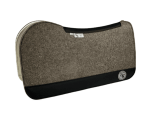 Evolution Pad – 30x30x3/4″ Fusion Felt – Steel Plain Jane – Black wear leather