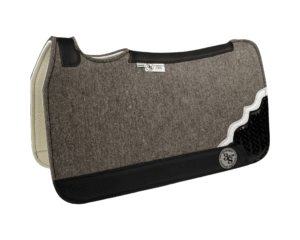 Tradition *HP* Pad – 28x30x3/4″ Fusion Felt – Steel Shadow Corner #41/1 – Black Wear leather