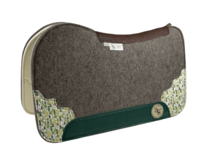 Evolution Pad – 28x30x3/4″ Fusion Felt – Steel Corner Duo #52/A1 – Brown spine leather