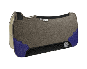 Tradition *HP* Pad – 30x30x3/4″ Fusion Felt – Steel Corner Duo #54/3 – Black spine leather