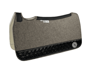 Tradition *HP* Pad – 30x30x3/4″ Fusion Felt – Steel #3 4" Full Wear  – Black spine leather