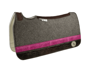 Tradition *HP* Pad – 30x30x3/4″ Fusion Felt – Steel Strip Duo #37/16 – Brown spine leather
