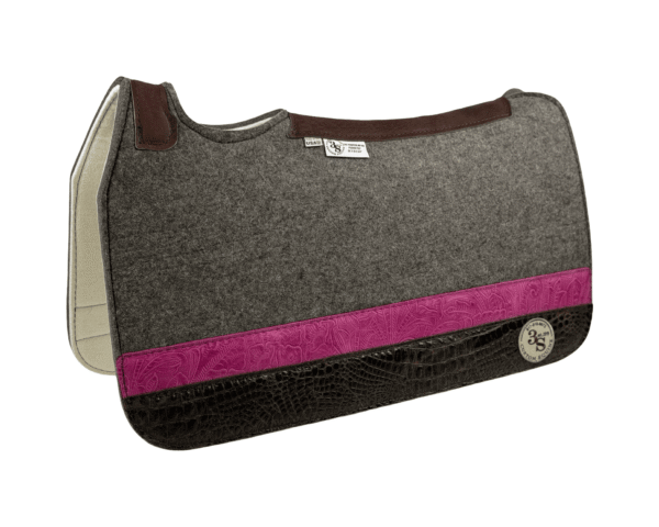Tradition *HP* Pad – 28x30x3/4″ Fusion Felt – Steel Strip Duo #37/16 – Brown spine leather