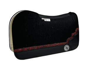 Evolution Pad – 28x30x3/4″ Fusion Felt – Licorice Shadow Corner w/strip #20/A8 – Black wear leather