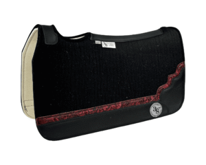 Tradition *HP* Pad – 28x30x3/4″ Fusion Felt – Licorice Shadow Corner w/strip #20/A8 – Black Wear leather