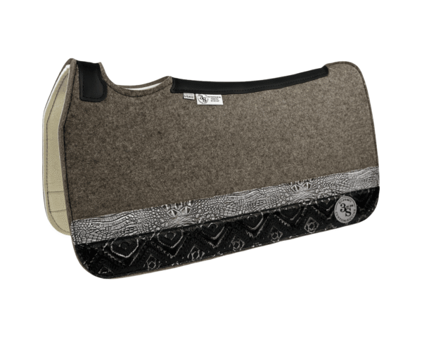 Tradition *HP* Pad – 30x30x3/4″ Fusion Felt – Steel Strip Duo #15/26 – Black spine leather