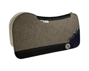 Evolution Pad – 30x30x3/4″ Fusion Felt – Steel Shadow Corner #38/A3 – Black wear leather