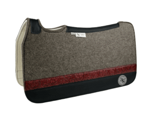 Tradition *HP* Pad – 28x30x3/4″ Fusion Felt – Steel #13 Accent Strip – Black Wear leather