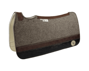 Tradition *HP* Pad – 30x30x3/4″ Fusion Felt – Steel Strip Duo #21/33 – Brown spine leather