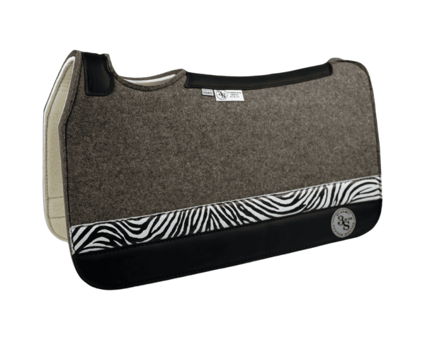 Tradition *HP* Pad – 28x30x3/4″ Fusion Felt – Steel #42 Accent Strip – Black Wear leather