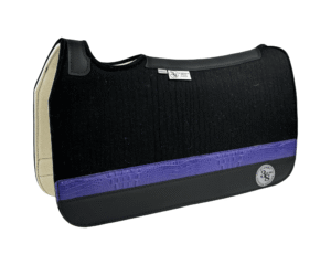 Tradition *HP* Pad – 28x30x3/4″ Fusion Felt – Licorice #54 Accent Strip  – Black Wear leather