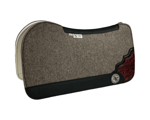 Evolution Pad – 30x30x3/4″ Fusion Felt – Steel Shadow Corner #33/20 – Black wear leather