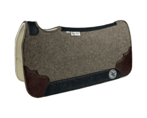 Tradition *HP* Pad – 30x30x3/4″ Fusion Felt – Steel Corner Duo #49/43 – Black spine leather