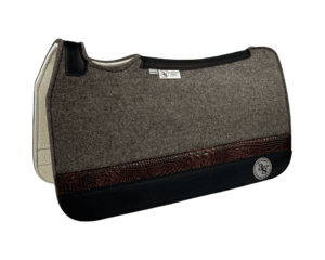 Tradition *HP* Pad – 28x30x3/4″ Fusion Felt – Steel #27 Accent Strip – Black Wear leather