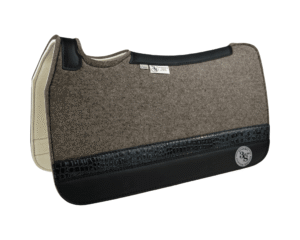 Tradition *HP* Pad – 28x30x3/4″ Fusion Felt – Steel #28 Accent Strip – Black Wear leather