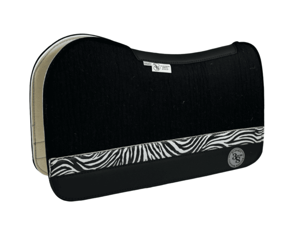 Evolution Pad – 28x30x3/4″ Fusion Felt – Licorice #42 Accent Strip – Black wear leather