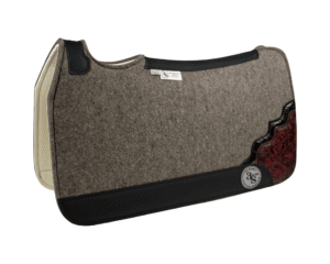 Tradition *HP* Pad – 28x30x3/4″ Fusion Felt – Steel Shadow Corner #3/20 – Black Wear leather