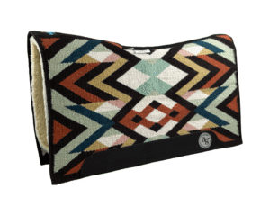 The Alltimate Show Pad – 32x36x5/8 – Element 100% Virgin Wool Base + Wool Fleece – Blanket top “Tonali 024” Roper/Cutter size